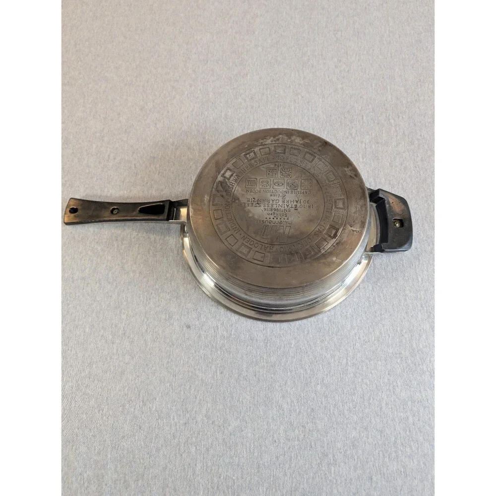 Millerhaus Z-Line 2L Stainless Steel Saute Pan Induction Compatible Handles